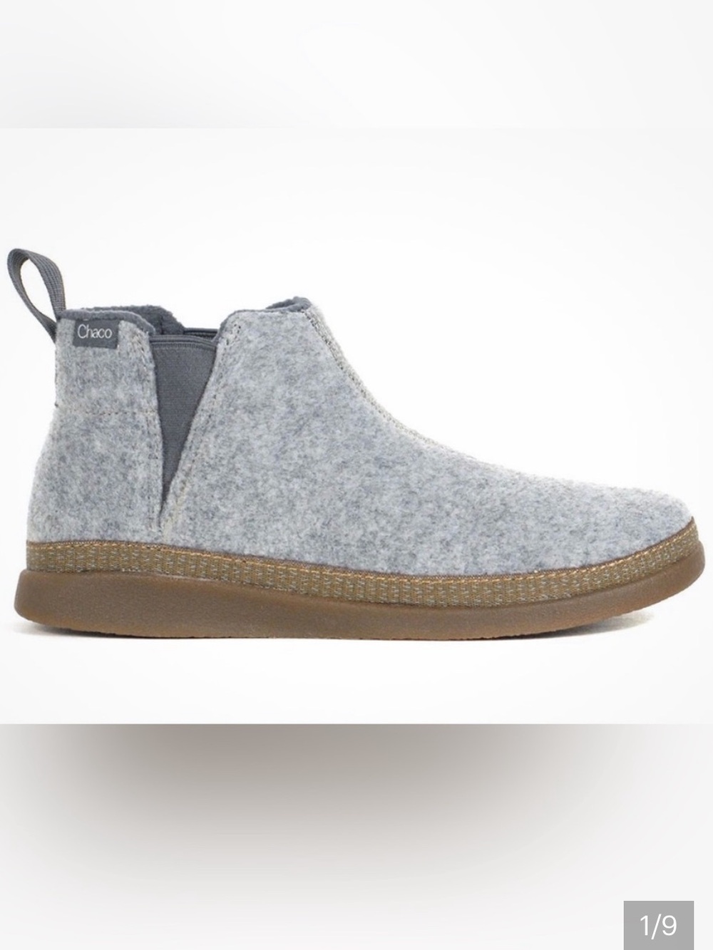 Chaco Gray Revel Chelsea Wool Slip-On Bootie Size 8.5 - Picture 3 of 16